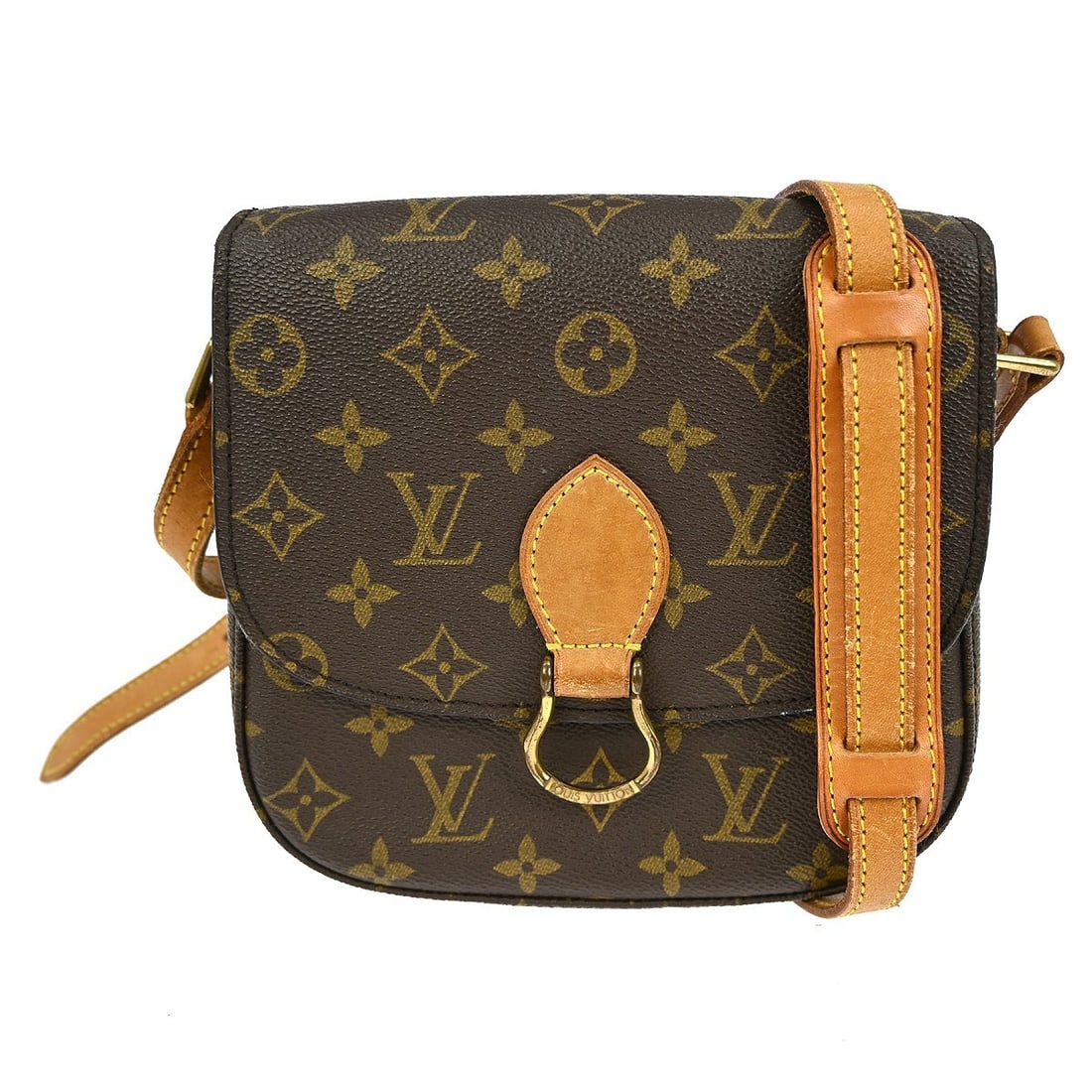 Louis Vuitton Saint Cloud MM Monogram Canvas Medium Crossbody Shoulder Bag: Louis Vuitton Saint Cloud MM Monogram Canvas Medium Crossbody Shoulder Bag This Louis Vuitton Saint Cloud MM shoulder bag features the iconic monogram canvas and leather exterior in brown with a beige