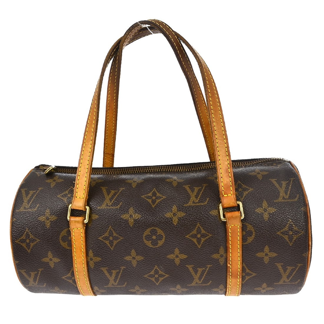 Louis Vuitton Papillon 26 Monogram Canvas Vintage Brown Top Handle Bag: Louis Vuitton Papillon 26 Monogram Canvas Vintage Brown Top Handle Bag This is a vintage Louis Vuitton Papillon 26 handbag featuring the classic Monogram canvas with leather accents. The bag has doubl