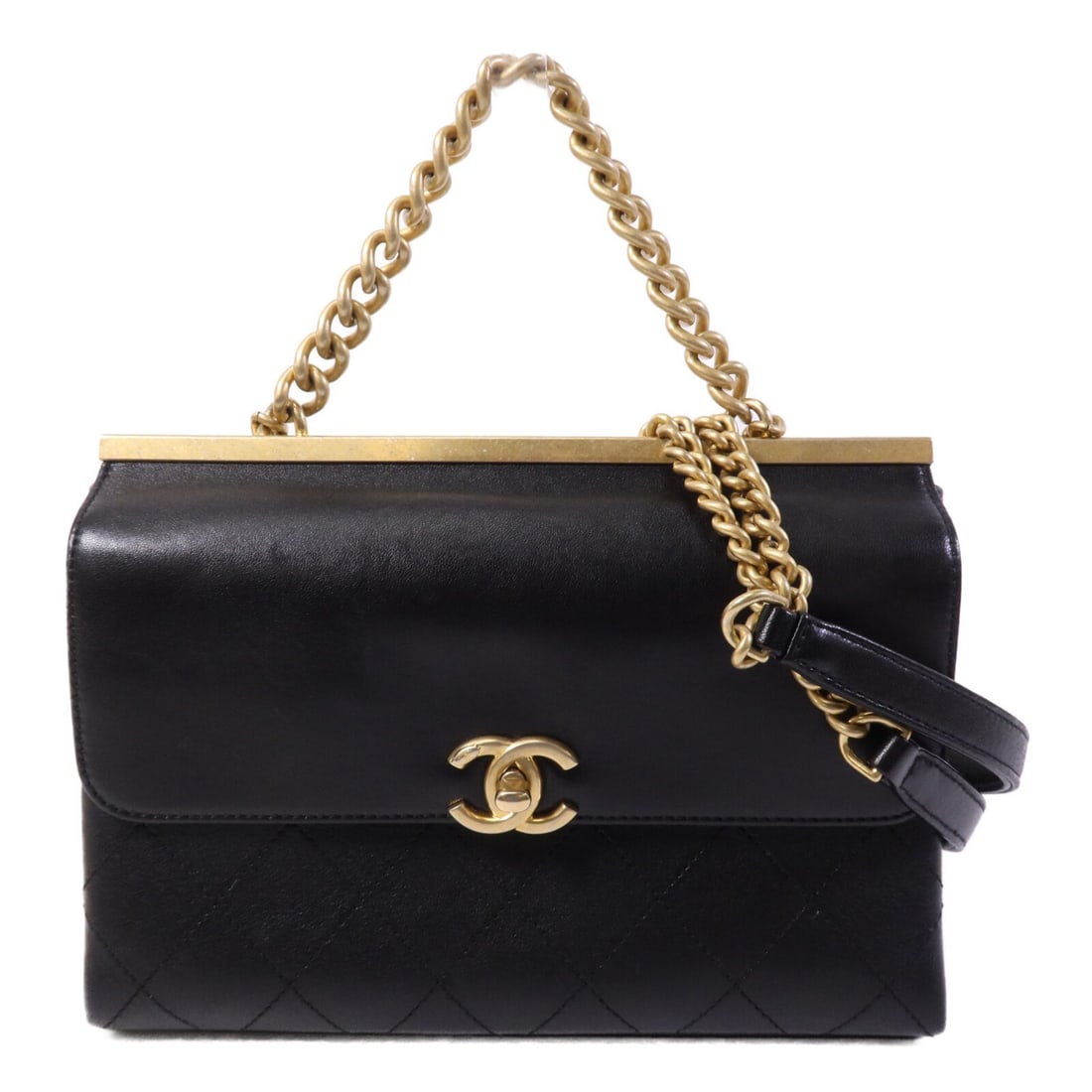 Chanel Coco Luxe Small Black Calfskin Flap Bag with Gold Chain Hardware: Chanel Coco Luxe Small Black Calfskin Flap Bag with Gold Chain Hardware This CHANEL CC Coco Luxe Flap Bag is crafted from black calfskin leather and features gold tone hardware with the iconic CC logo
