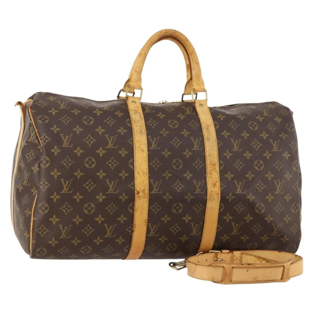 Monogram Canvas Keepall Bandouliere 50 Boston Bag with Strap by Louis Vuitton: Monogram Canvas Keepall Bandouliere 50 Boston Bag with Strap by Louis Vuitton This is a Louis Vuitton Monogram Keepall Bandouliere 50 Boston Bag, model M41416. The bag is crafted from the signature mo
