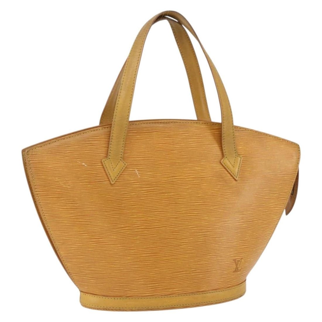 Yellow Epi Leather Saint Jacques Handbag by Louis Vuitton Model M52279: Yellow Epi Leather Saint Jacques Handbag by Louis Vuitton Model M52279 This Louis Vuitton Epi Saint Jacques handbag features a distinctive yellow Epi leather exterior. The bag is crafted in France and