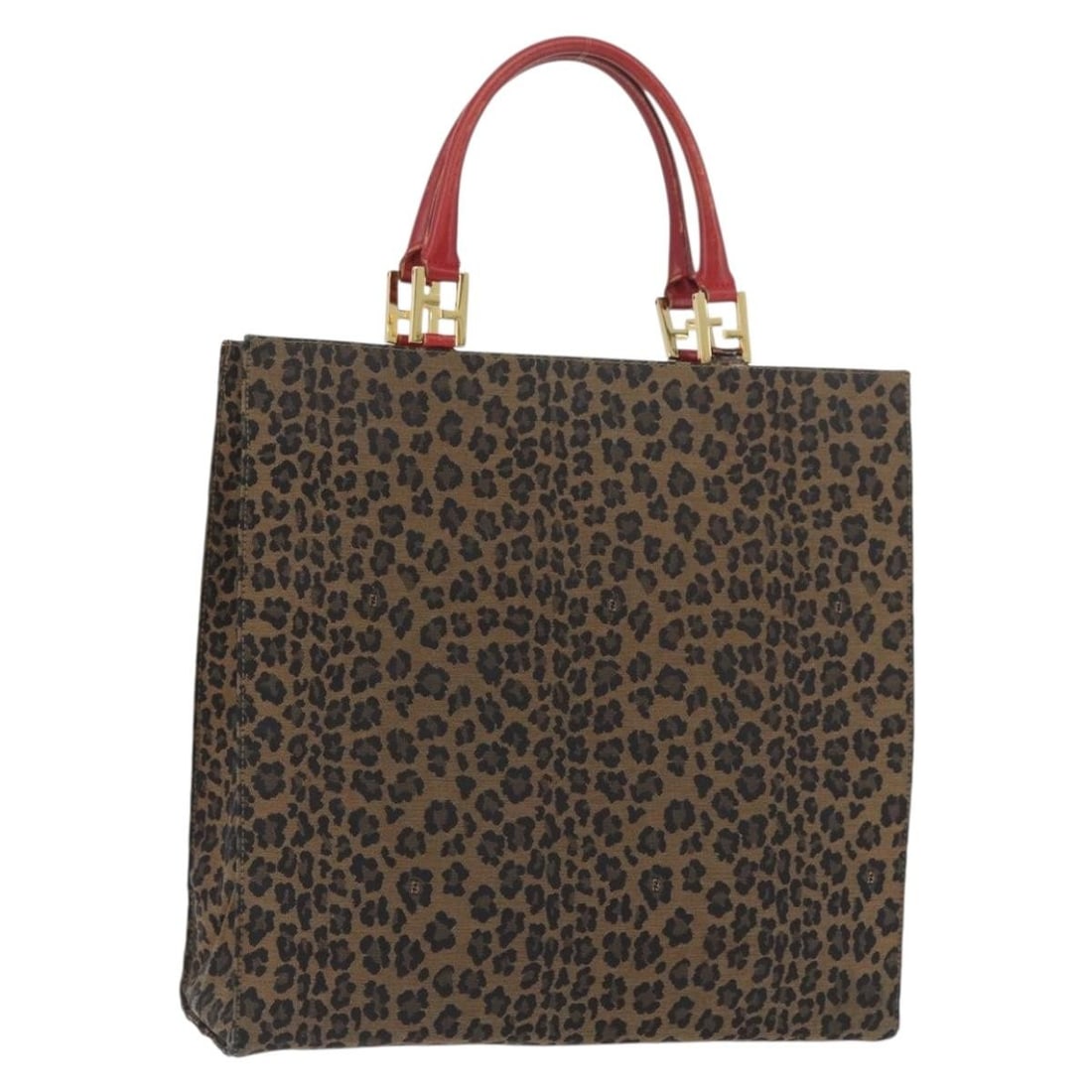 Fendi Nylon Leopard Print Brown Gold Tote Bag Italy: Fendi Nylon Leopard Print Brown Gold Tote Bag Italy This FENDI tote bag features a brown and gold leopard pattern crafted from nylon. Designed for women, it offers a spacious interior and is made in I