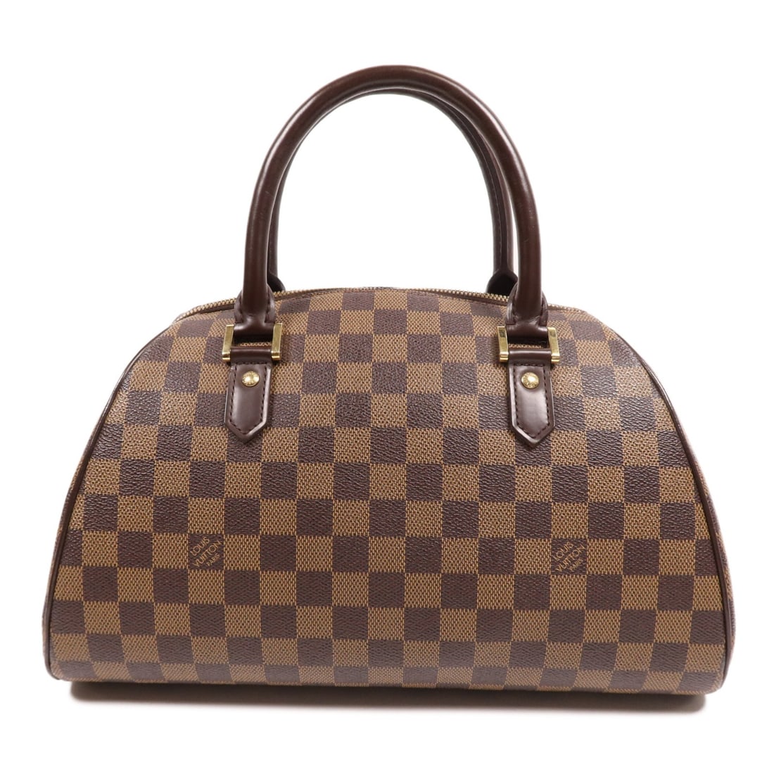 LOUIS VUITTON Ribera MM Handbag N41434 Damier Ebene Brown GHW: LOUIS VUITTON Ribera MM Handbag N41434 Damier Ebene Brown GHW This elegant Louis Vuitton Ribera MM Handbag showcases the iconic Damier Ebene pattern in a rich brown hue. Crafted from durable PVC coate