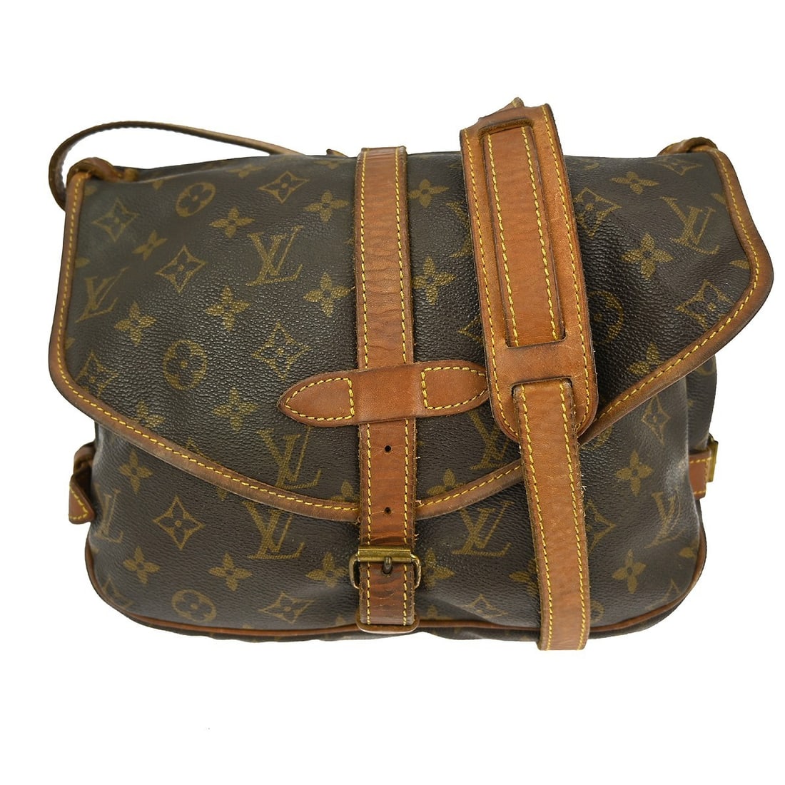 Louis Vuitton Saumur 30 Monogram Canvas Messenger Shoulder Bag M42256: Louis Vuitton Saumur 30 Monogram Canvas Messenger Shoulder Bag M42256 This is a Louis Vuitton Saumur 30 messenger bag featuring the signature monogram canvas and leather exterior in brown. Designed wi