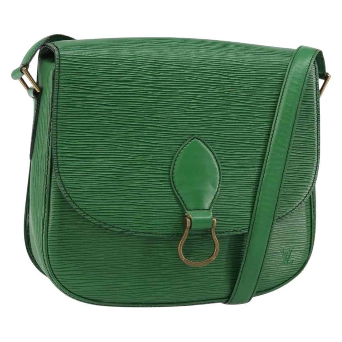 Louis Vuitton Epi Leather Saint Cloud GM Green Shoulder Bag M52194: Louis Vuitton Epi Leather Saint Cloud GM Green Shoulder Bag M52194 This is a Louis Vuitton Epi Saint Cloud GM shoulder bag in green, crafted from durable Epi leather. The bag features a structured sil