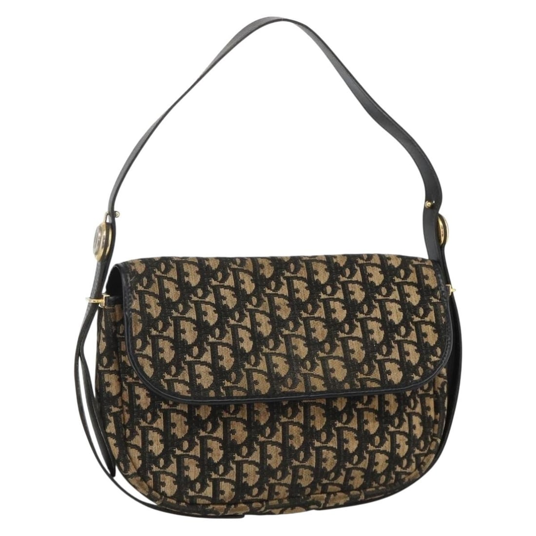 Christian Dior Trotter Navy Canvas Shoulder Bag Gold Accents France: Christian Dior Trotter Navy Canvas Shoulder Bag Gold Accents France This Christian Dior Trotter Canvas shoulder bag features a navy and gold color scheme and is crafted from the iconic Trotter canvas.