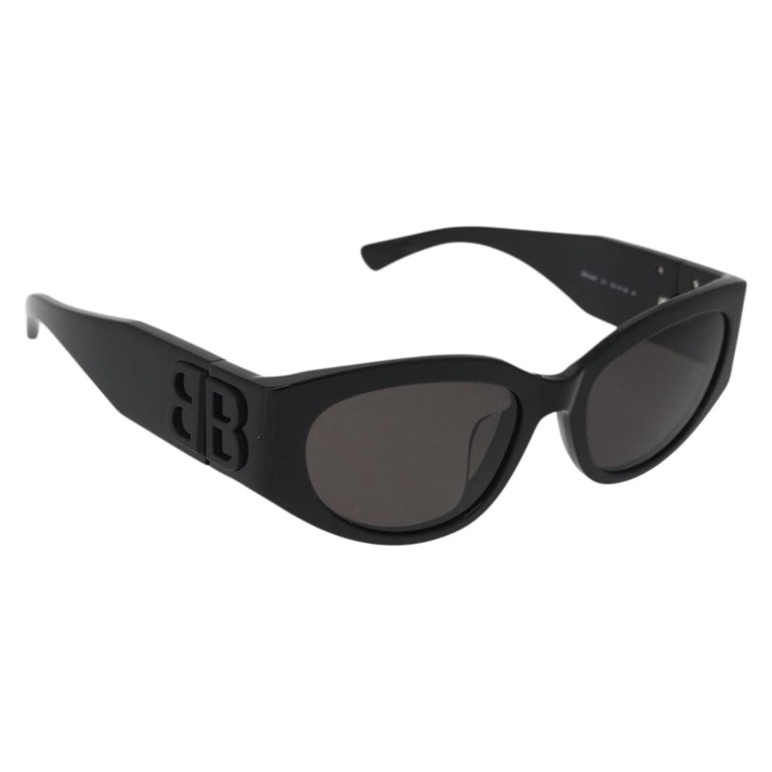Balenciaga Women's Black Plastic Sunglasses Made in Italy: Balenciaga Women's Black Plastic Sunglasses Made in Italy These BALENCIAGA sunglasses feature a black plastic frame and are designed for women. Made in Italy, they are characterized by noticeable wear