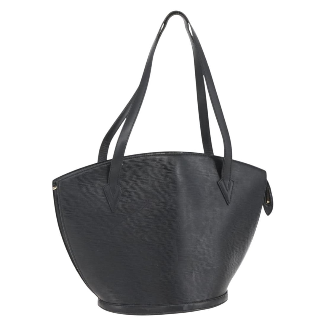 Louis Vuitton Epi Leather Saint Jacques Black Shoulder Bag M52262: Louis Vuitton Epi Leather Saint Jacques Black Shoulder Bag M52262 This is a Louis Vuitton Saint Jacques Shopping Bag in black Epi leather, featuring a structured silhouette with a spacious interior. D