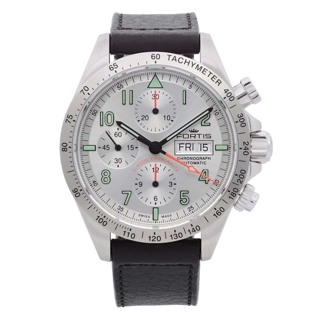 Fortis Classic Cosmonauts 42mm Steel Chronograph Automatic Mens Watch F2140006 Unworn with Box: Fortis Classic Cosmonauts 42mm Steel Chronograph Automatic Mens Watch F2140006 Unworn with Box Introducing the Fortis Classic Cosmonauts 42mm Steel Chronograph Automatic Men's Watch F2140006, a remark