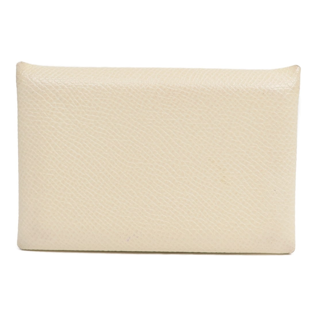 Hermes Calvi Epsom Leather Card Holder Parchemin PHW: Hermes Calvi Epsom Leather Card Holder Parchemin PHW This Hermes Calvi card holder is crafted from Epsom leather in a Parchemin (white) shade. Designed for unisex use, it offers a compact and stylish 