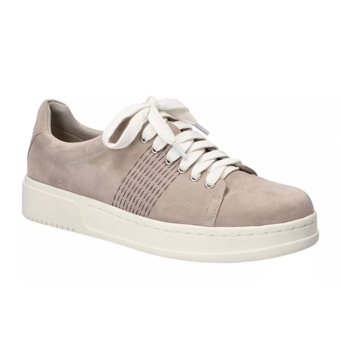 Bella Vita Sunday Sneakers Beige Kid Suede Lace-Up Size 12M: Bella Vita Sunday Sneakers Beige Kid Suede Lace-Up Size 12M Elevate your casual style with the Bella Vita Women's Sunday Sneakers, crafted from soft kid suede leather in a chic beige color. These snea