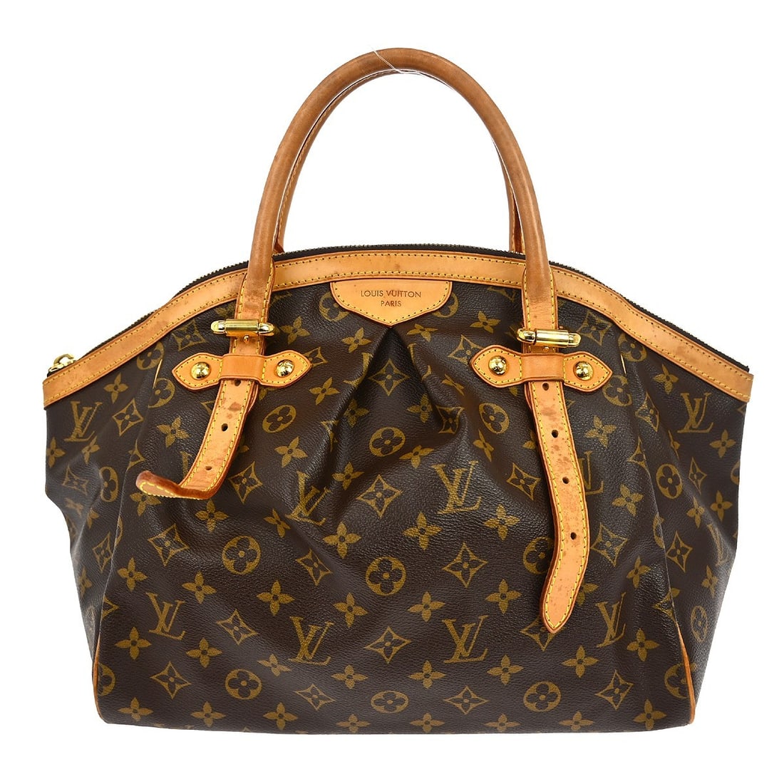 Louis Vuitton Tivoli GM Monogram Canvas Large Brown Tote Bag M40144: Louis Vuitton Tivoli GM Monogram Canvas Large Brown Tote Bag M40144 This Louis Vuitton Monogram Tivoli GM handbag features a classic brown monogram canvas leather exterior with the iconic logo accents