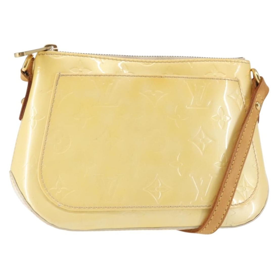 LOUIS VUITTON Monogram Vernis Minna Street Bag Perle M91509 Authentic: LOUIS VUITTON Monogram Vernis Minna Street Bag Perle M91509 Authentic This LOUIS VUITTON Monogram Vernis Minna Street Shoulder Bag is a stylish accessory crafted from high-quality patent leather in a 
