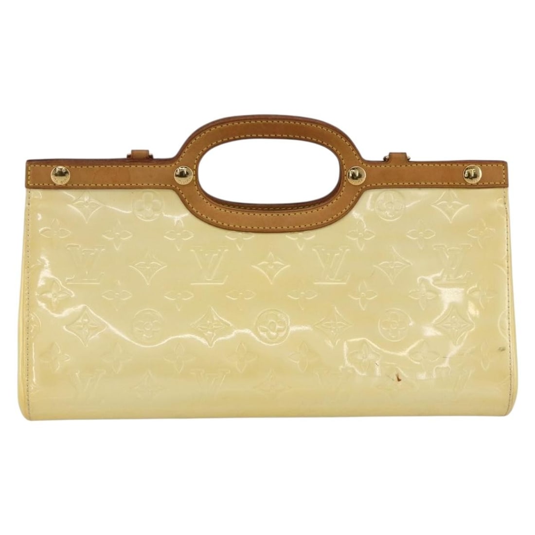 Louis Vuitton Roxbury Drive Perle Patent Leather Handbag with Shoulder Strap: Louis Vuitton Roxbury Drive Perle Patent Leather Handbag with Shoulder Strap This Louis Vuitton Monogram Vernis Roxbury Drive bag in Perle is crafted from patent leather and designed for women. It fea