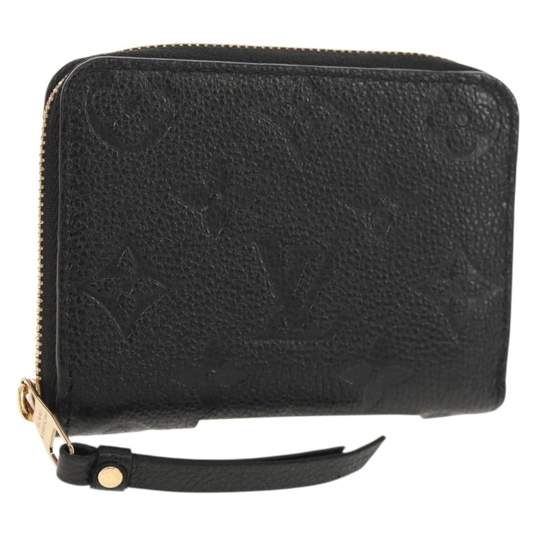 LOUIS VUITTON Black Empreinte Zippy Coin Purse M60574 Auth: LOUIS VUITTON Black Empreinte Zippy Coin Purse M60574 Auth This elegant Louis Vuitton Empreinte Zippy Coin Purse is crafted from luxurious Monogram Empreinte Leather in a timeless black hue. Designed 