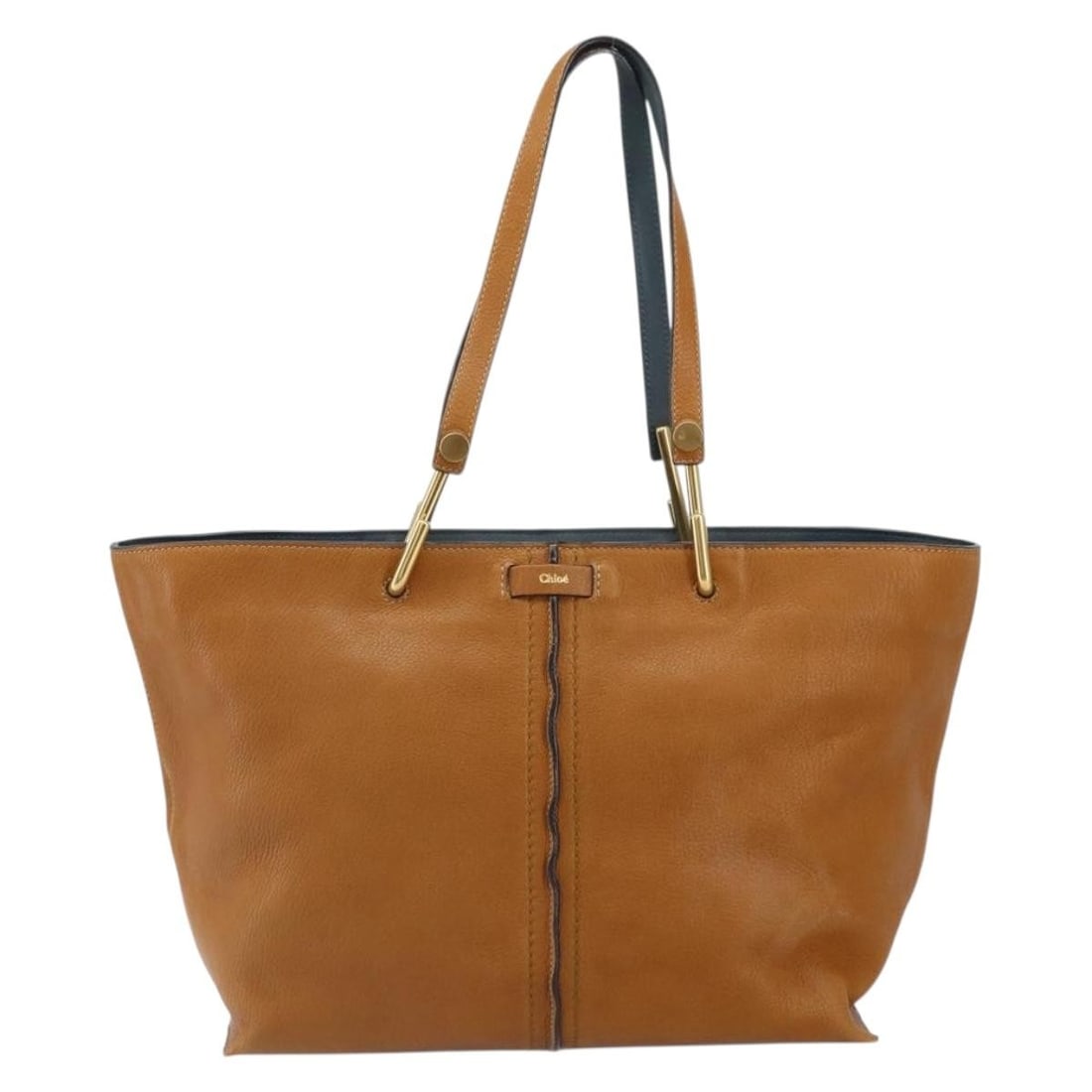 Brown Leather Keri Tote Bag by Chloe 34cm by 27cm by 12cm: Brown Leather Keri Tote Bag by Chloe 34cm by 27cm by 12cm The Chloe Keri Tote is a women's handbag crafted from brown leather with a structured silhouette. It features metal fittings and interior and 