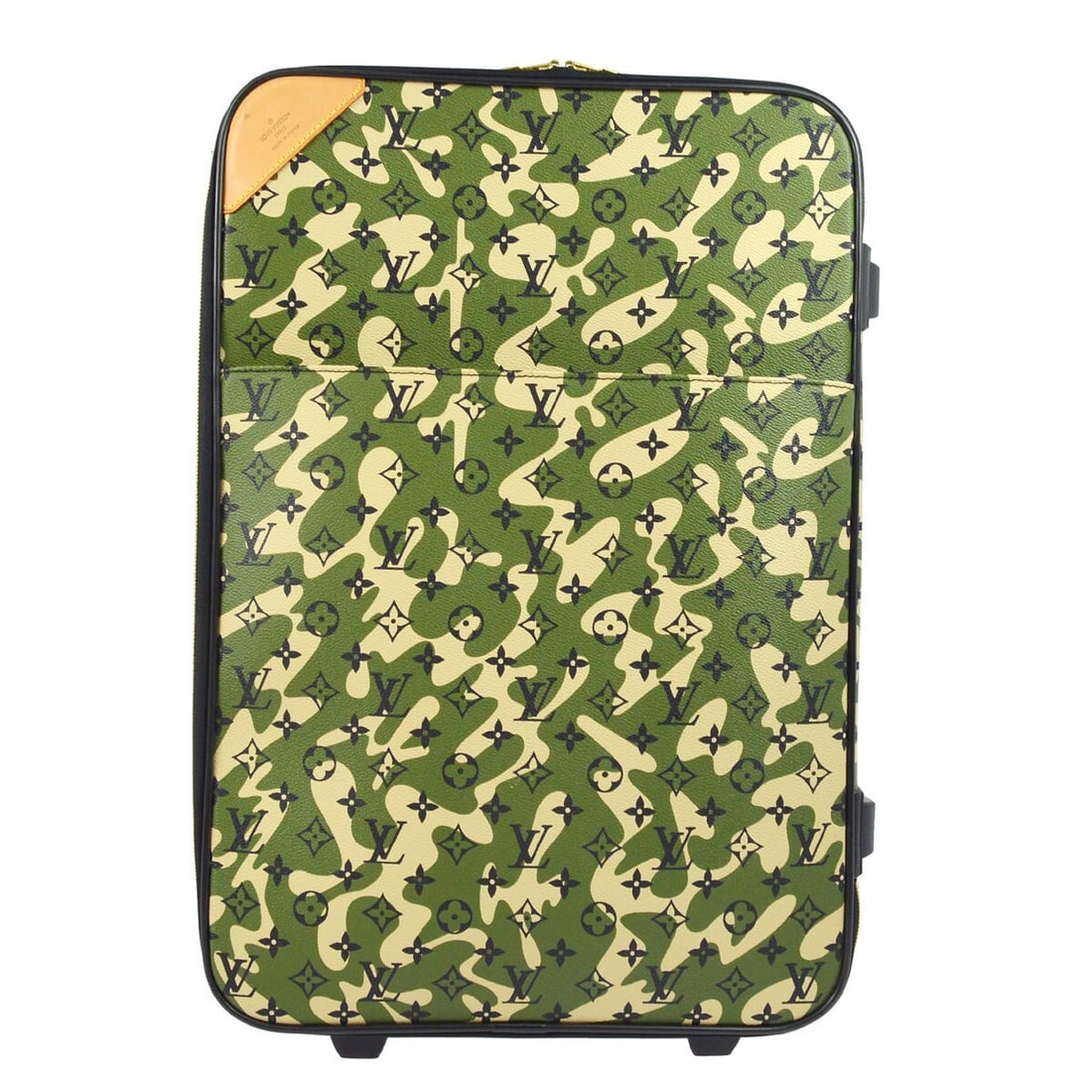 Louis Vuitton Monogramouflage Pegase 60 Green Carry-On Luggage M23333: Louis Vuitton Monogramouflage Pegase 60 Green Carry-On Luggage M23333 Travel in style with the Louis Vuitton Monoglamourage Pegase 60 Carry-On Luggage. This elegant piece is crafted from durable Monog