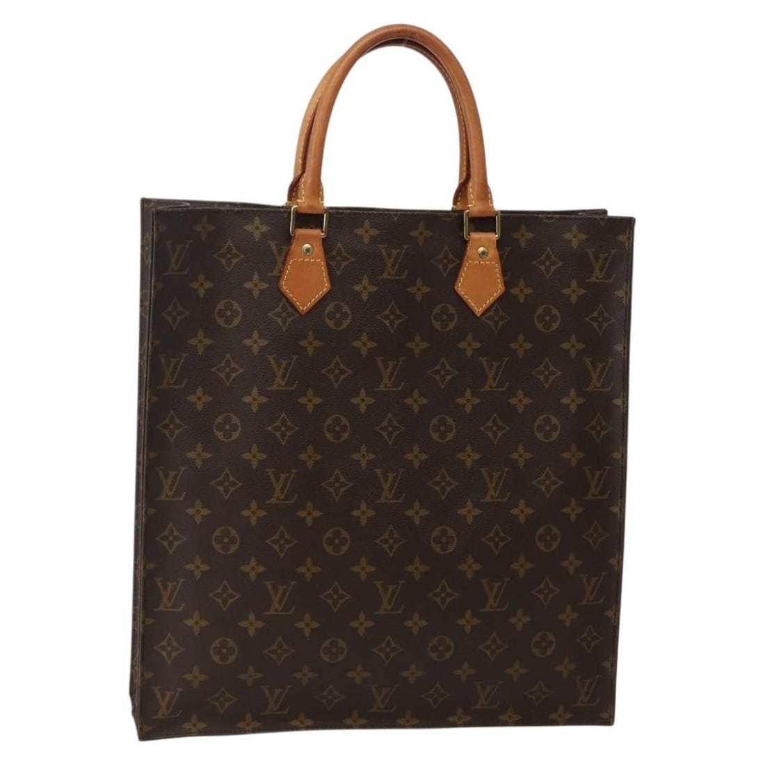Louis Vuitton Sac Plat Monogram Canvas M51140 Women's Tote Handbag: Louis Vuitton Sac Plat Monogram Canvas M51140 Women's Tote Handbag This Louis Vuitton Monogram Sac Plat handbag features the signature monogram canvas exterior with leather trim. Designed for women, i