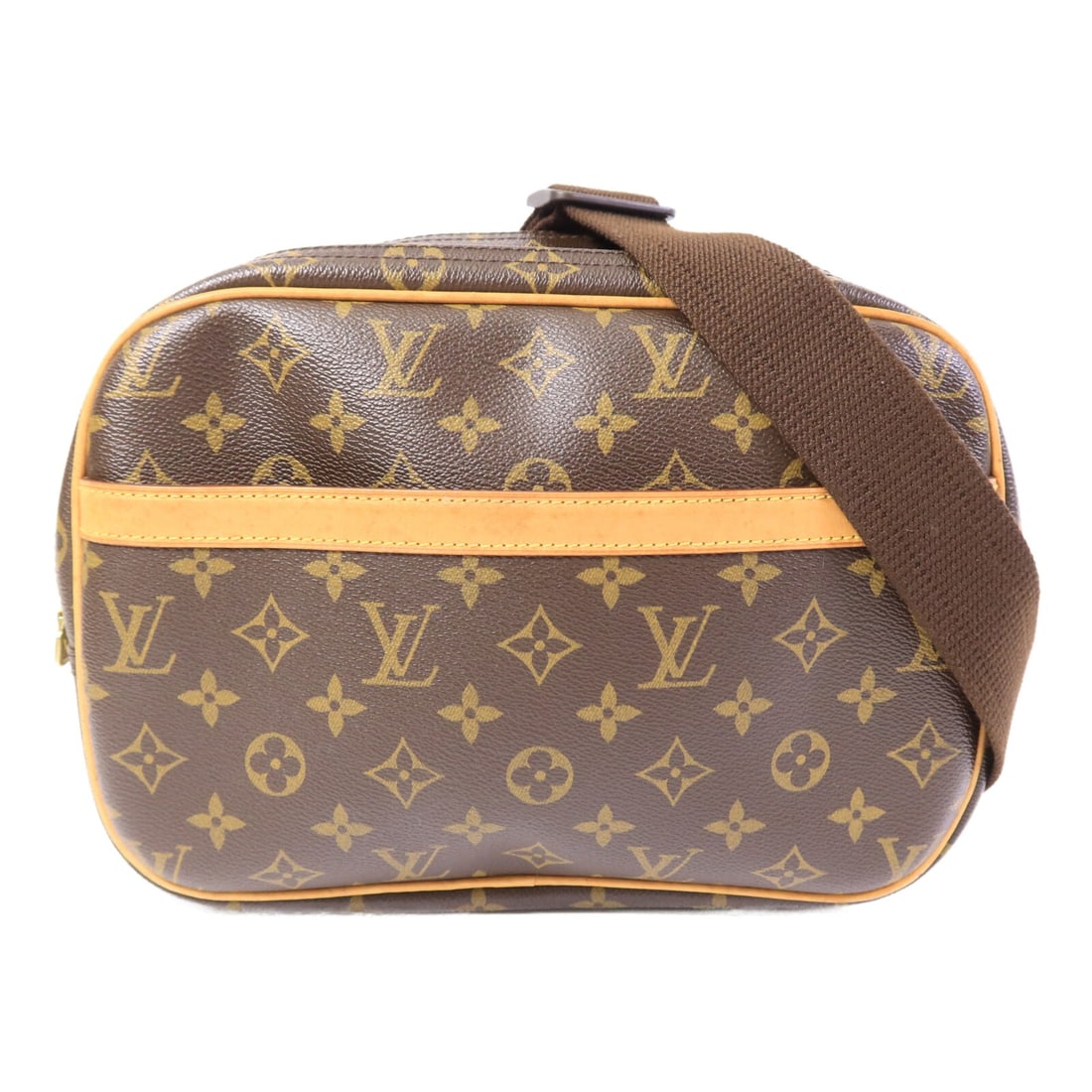 Louis Vuitton Reporter PM Monogram Brown Shoulder Bag M45254: Louis Vuitton Reporter PM Monogram Brown Shoulder Bag M45254 This Louis Vuitton Reporter PM shoulder bag features the iconic monogram brown PVC coated canvas, offering both durability and classic styl
