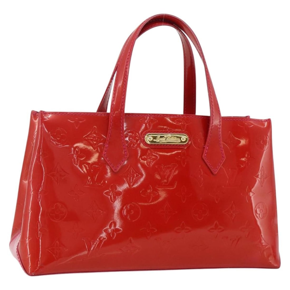 Louis Vuitton Wilshire PM Rose Pop Monogram Vernis Handbag: Louis Vuitton Wilshire PM Rose Pop Monogram Vernis Handbag This Louis Vuitton Monogram Vernis Wilshire PM handbag is crafted from patent leather in the vibrant Rose Pop color. Made in France, this wom