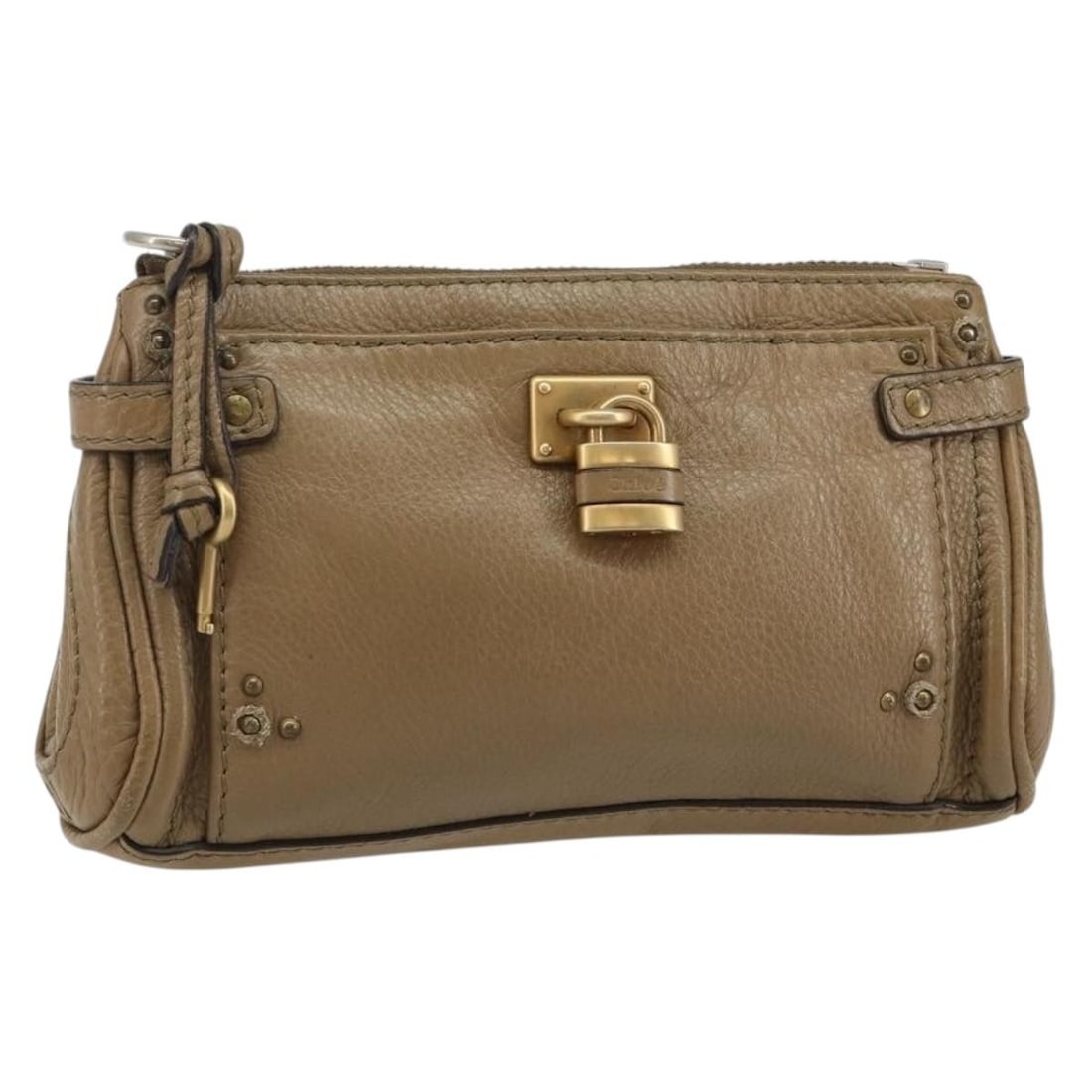 Chloe Paddington Leather Accessory Pouch Silver Beige Made in Italy: Chloe Paddington Leather Accessory Pouch Silver Beige Made in Italy This Chloe Paddington Accessory Pouch is a stylish and functional addition to your accessory collection. Crafted from high-quality l