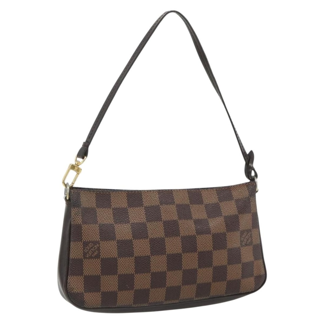 Louis Vuitton Navona Damier Ebene Canvas Pouch N51983: Louis Vuitton Navona Damier Ebene Canvas Pouch N51983 This Louis Vuitton Damier Ebene Navona Accessory Pouch is crafted from the brand's signature Damier Ebene coated canvas and features a compact, el