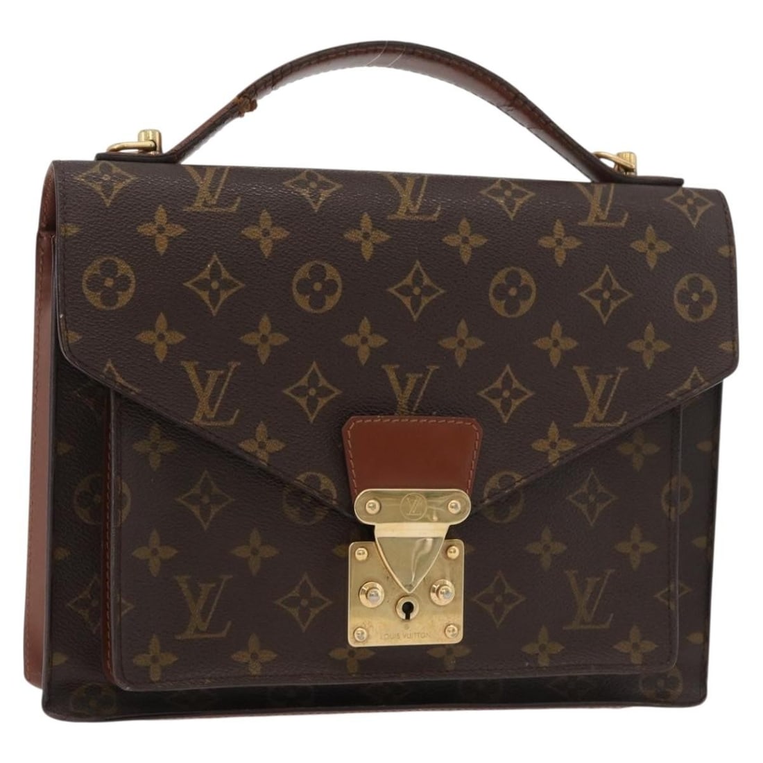Louis Vuitton Monceau 28 Monogram Canvas Handbag M51185 with Keys: Louis Vuitton Monceau 28 Monogram Canvas Handbag M51185 with Keys This Louis Vuitton Monogram Monceau 28 handbag features the iconic monogram canvas and is designed for women. The bag offers a structu