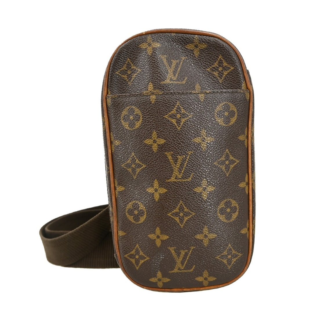 Louis Vuitton Monogram Pochette Gange Canvas Bum Bag M51870: Louis Vuitton Monogram Pochette Gange Canvas Bum Bag M51870 This Louis Vuitton Pochette Gange bum bag features the iconic Monogram canvas exterior with brown coloring and gold-tone hardware. Designed 