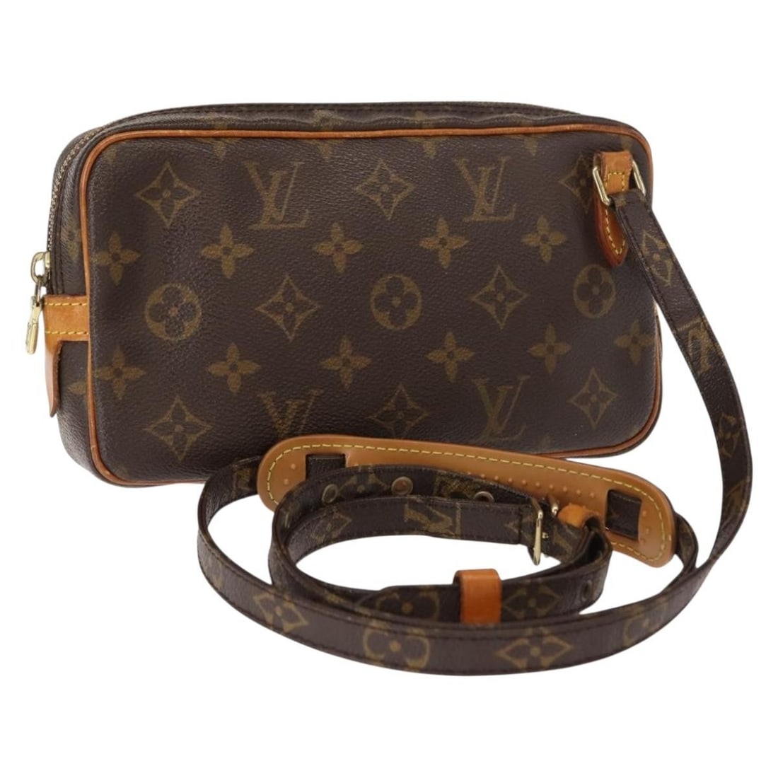 LOUIS VUITTON Monogram Marly Bandouliere Shoulder Bag M51828 Auth: LOUIS VUITTON Monogram Marly Bandouliere Shoulder Bag M51828 Auth This authentic LOUIS VUITTON Monogram Marly Bandouliere Shoulder Bag (Model M51828) is a stylish and functional accessory, crafted fro