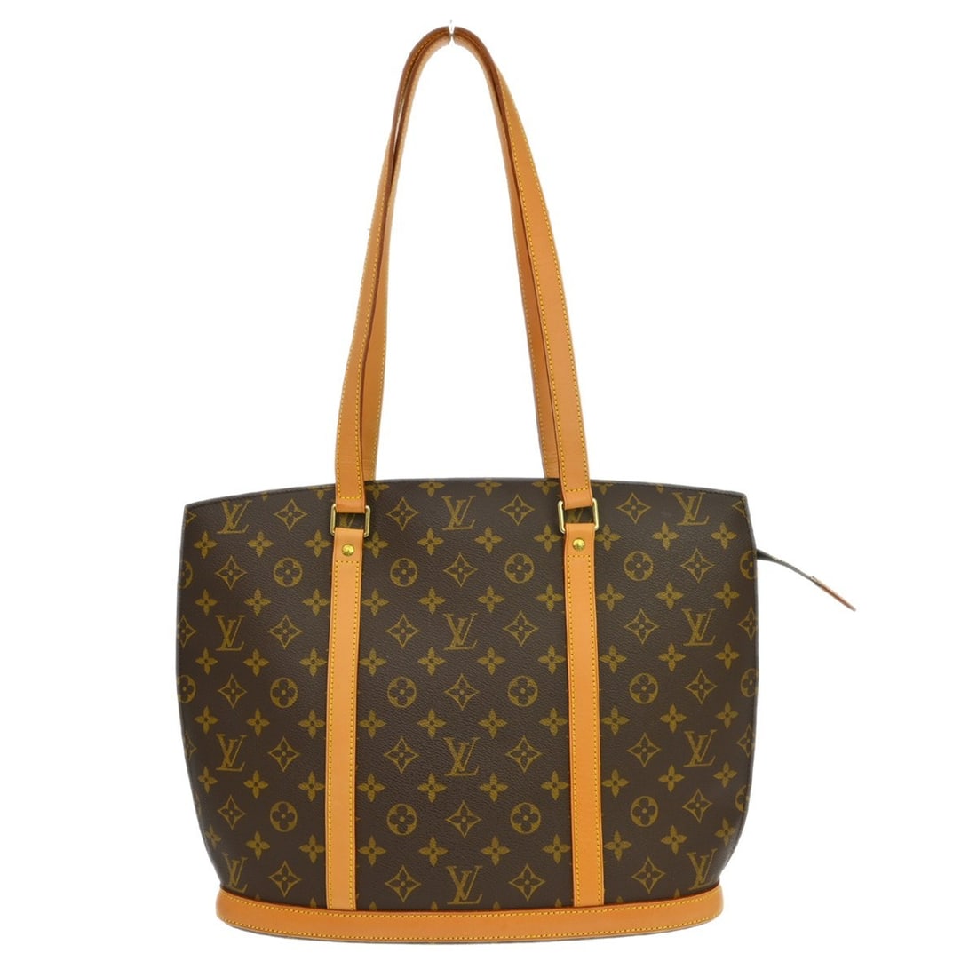 Louis Vuitton Babylone Monogram Canvas Tote Bag M51102: Louis Vuitton Babylone Monogram Canvas Tote Bag M51102 This Louis Vuitton Babylone handbag features the iconic monogram canvas with leather trim and double handles in beige. Designed as a large tote, 