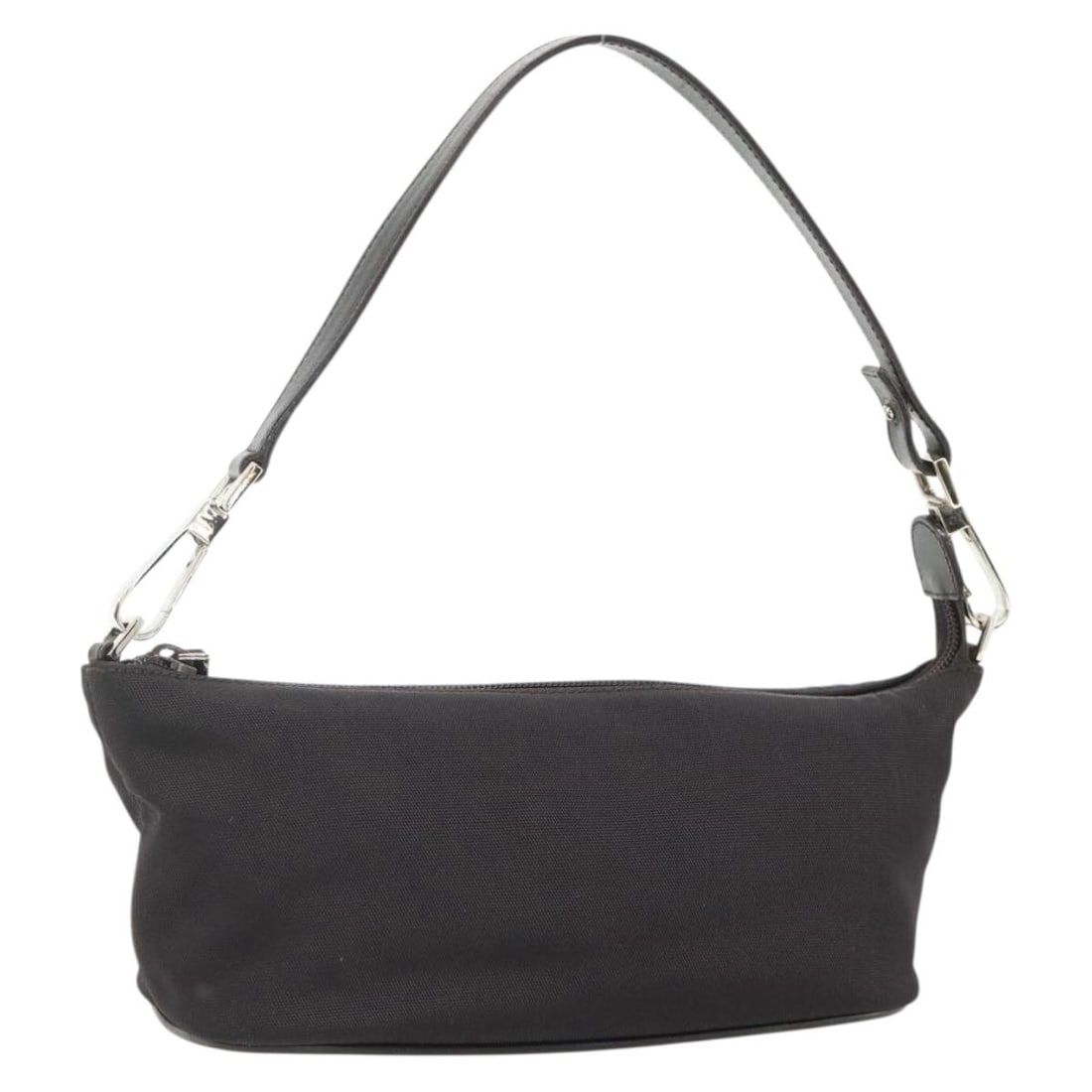 Gucci Nylon Accessory Pouch 039 0747 Silver Dark Brown: Gucci Nylon Accessory Pouch 039 0747 Silver Dark Brown This GUCCI accessory pouch is crafted from durable nylon in a sophisticated silver and dark brown color combination. Designed for women, it featu