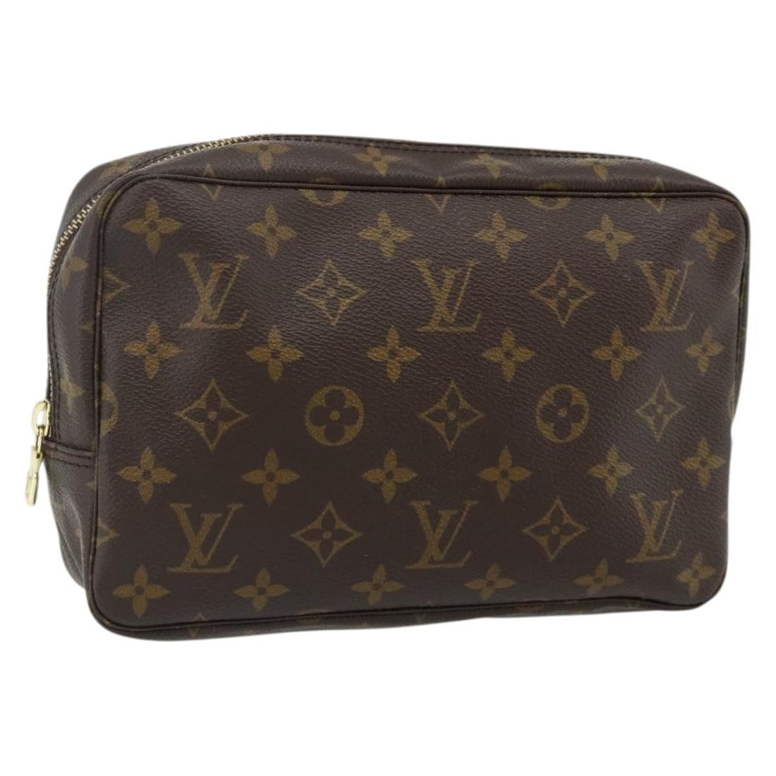 Louis Vuitton Monogram Canvas Trousse Toilette 23 Clutch Bag M47524: Louis Vuitton Monogram Canvas Trousse Toilette 23 Clutch Bag M47524 This Louis Vuitton Monogram Trousse Toilette 23 clutch bag features the iconic monogram canvas and is designed for women. The bag ha