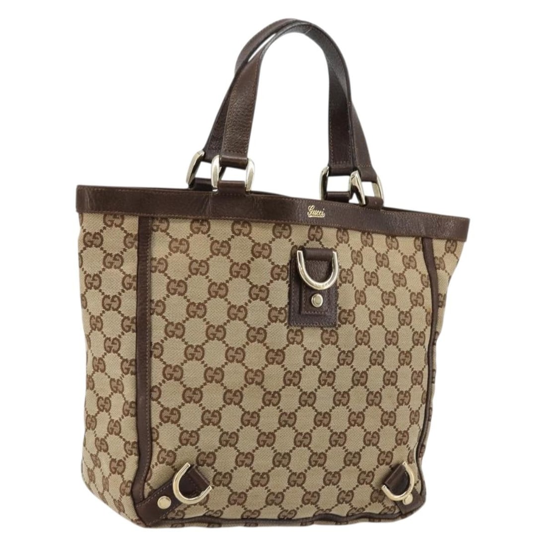 Gucci Abbey GG Canvas Beige Gold Handbag 130739 Italy: Gucci Abbey GG Canvas Beige Gold Handbag 130739 Italy This GUCCI Abbey hand bag features the iconic GG Canvas in a beige and gold color scheme. The bag is designed for women and offers a spacious inte