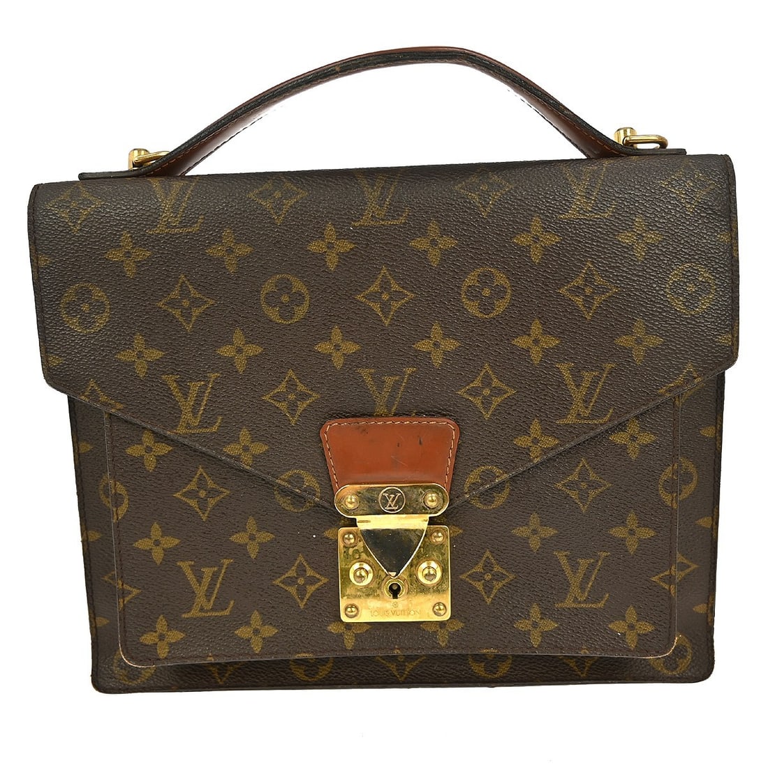 Louis Vuitton Monceau 28 Monogram Canvas Medium Business Bag M51185: Louis Vuitton Monceau 28 Monogram Canvas Medium Business Bag M51185 This Louis Vuitton Monceau 28 business handbag features the signature monogram canvas exterior with beige double handles and a brown