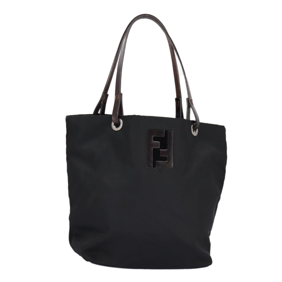 Fendi Black Nylon Women's Handbag Made in Italy: Fendi Black Nylon Women's Handbag Made in Italy This FENDI handbag is crafted from black nylon and designed specifically for women. Made in Italy, it features a compact silhouette with a top handle. T