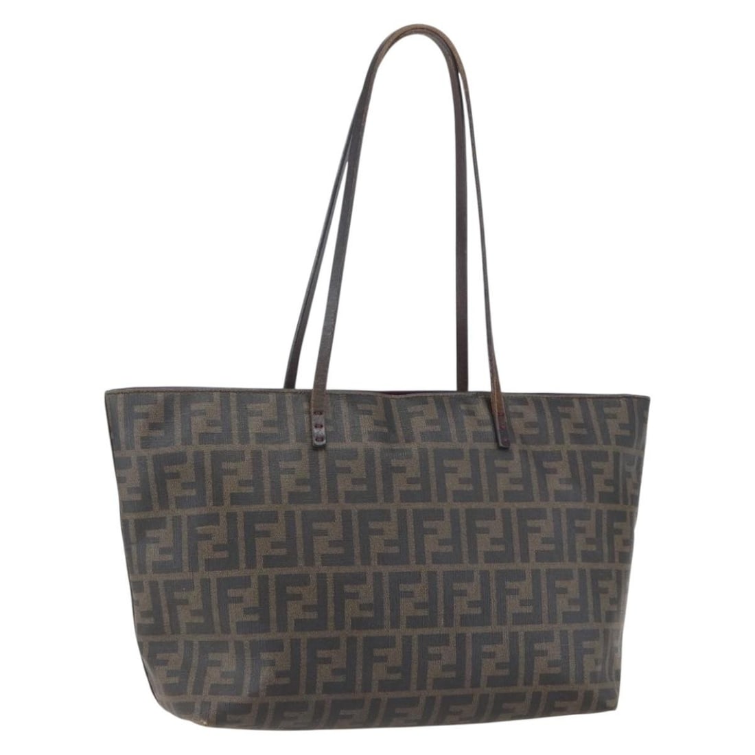 Fendi Tote Bag Zucca Pattern Black and Brown PVC Leather from Italy: Fendi Tote Bag Zucca Pattern Black and Brown PVC Leather from Italy This FENDI Zucca tote bag features a classic black and brown color scheme crafted from PVC leather and Zucca canvas. Made in Italy, 