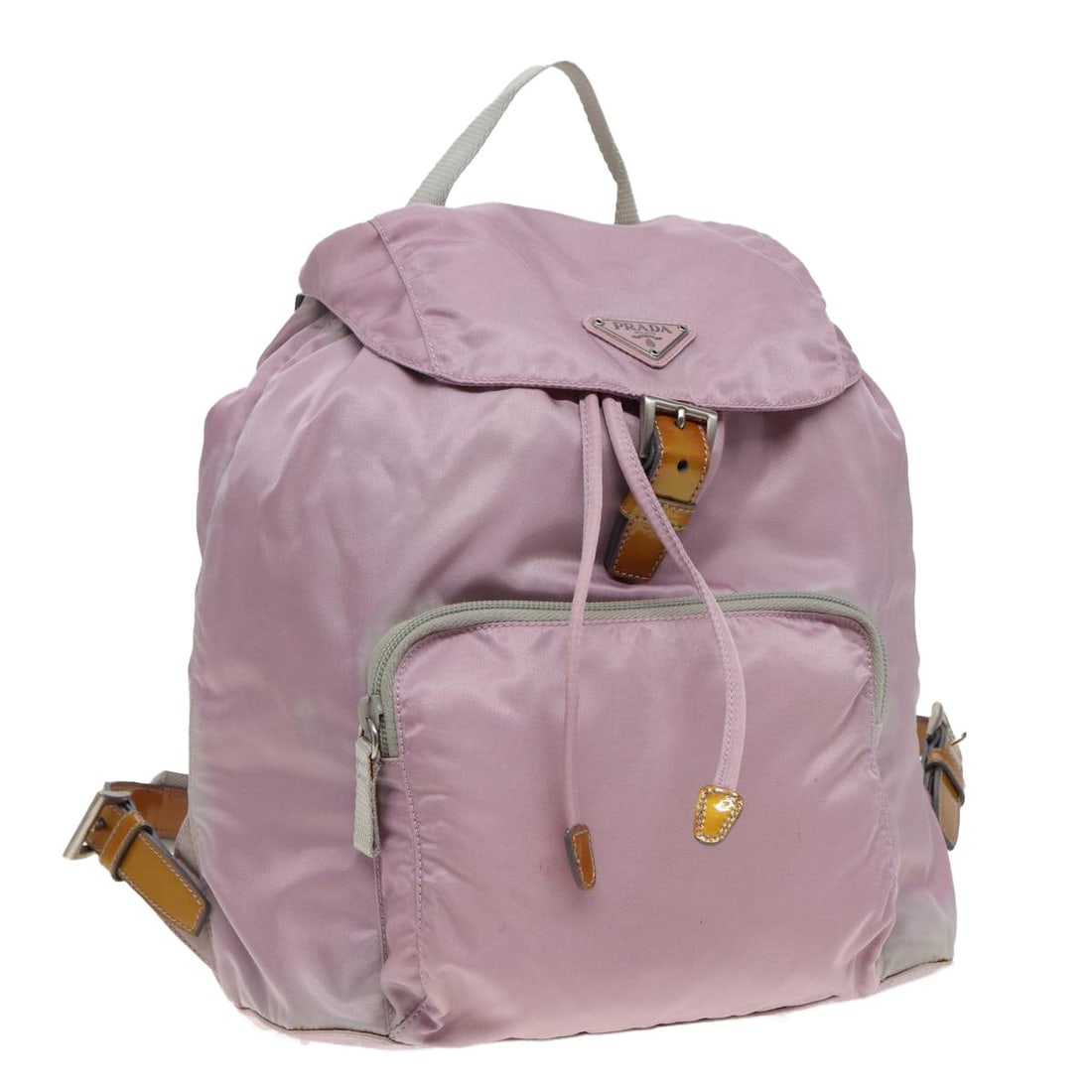 Prada Pink Nylon Women Backpack Italy: Prada Pink Nylon Women Backpack Italy This PRADA women's backpack is crafted from durable nylon in a striking pink color. Made in Italy, it features a spacious design with approximate dimensions of 26