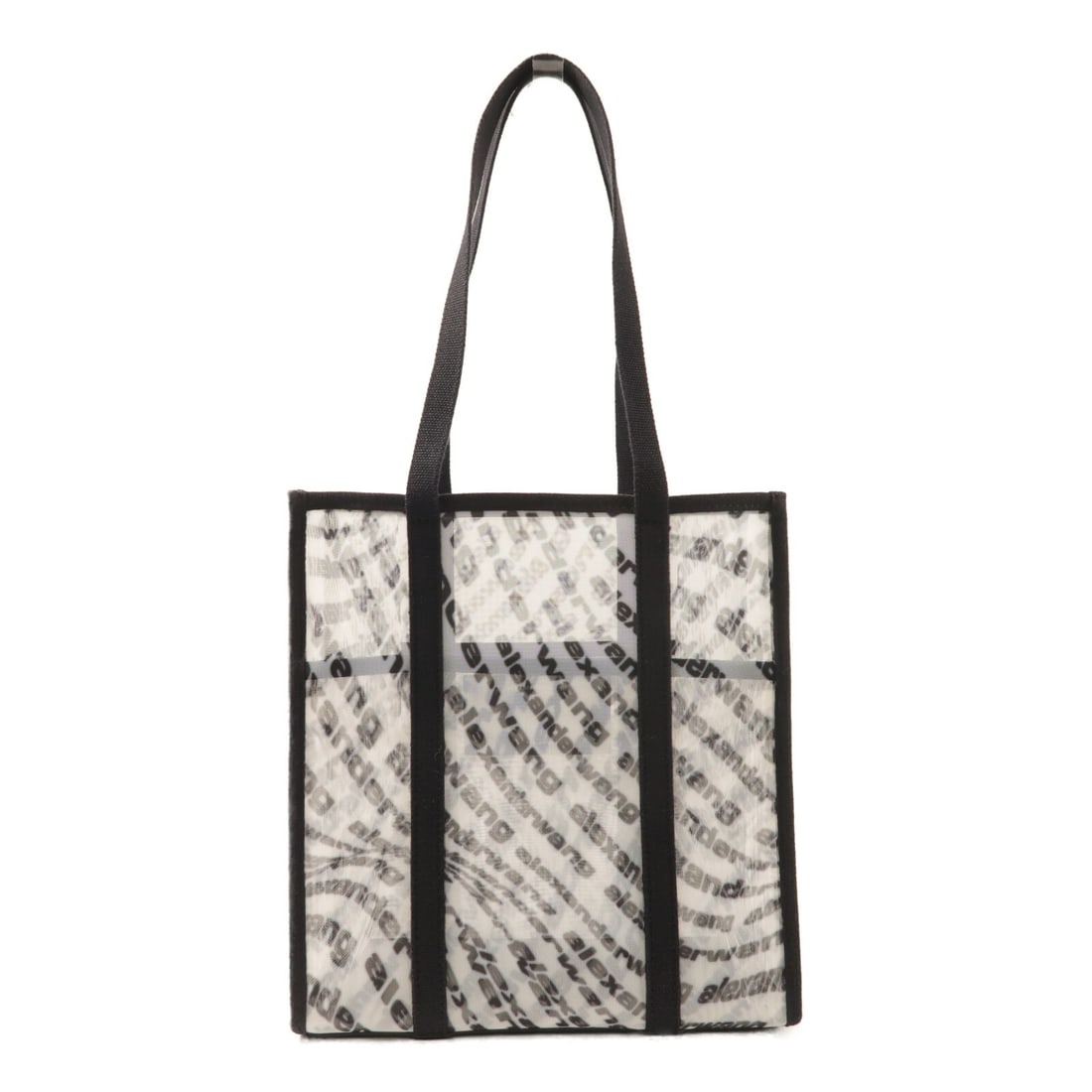 Alexander Wang Freeze Mesh Tote Black and White Polyester Handbag: Alexander Wang Freeze Mesh Tote Black and White Polyester Handbag This Alexander Wang The Freeze tote bag features a black and white design crafted from durable polyester mesh. Designed for a unisex a