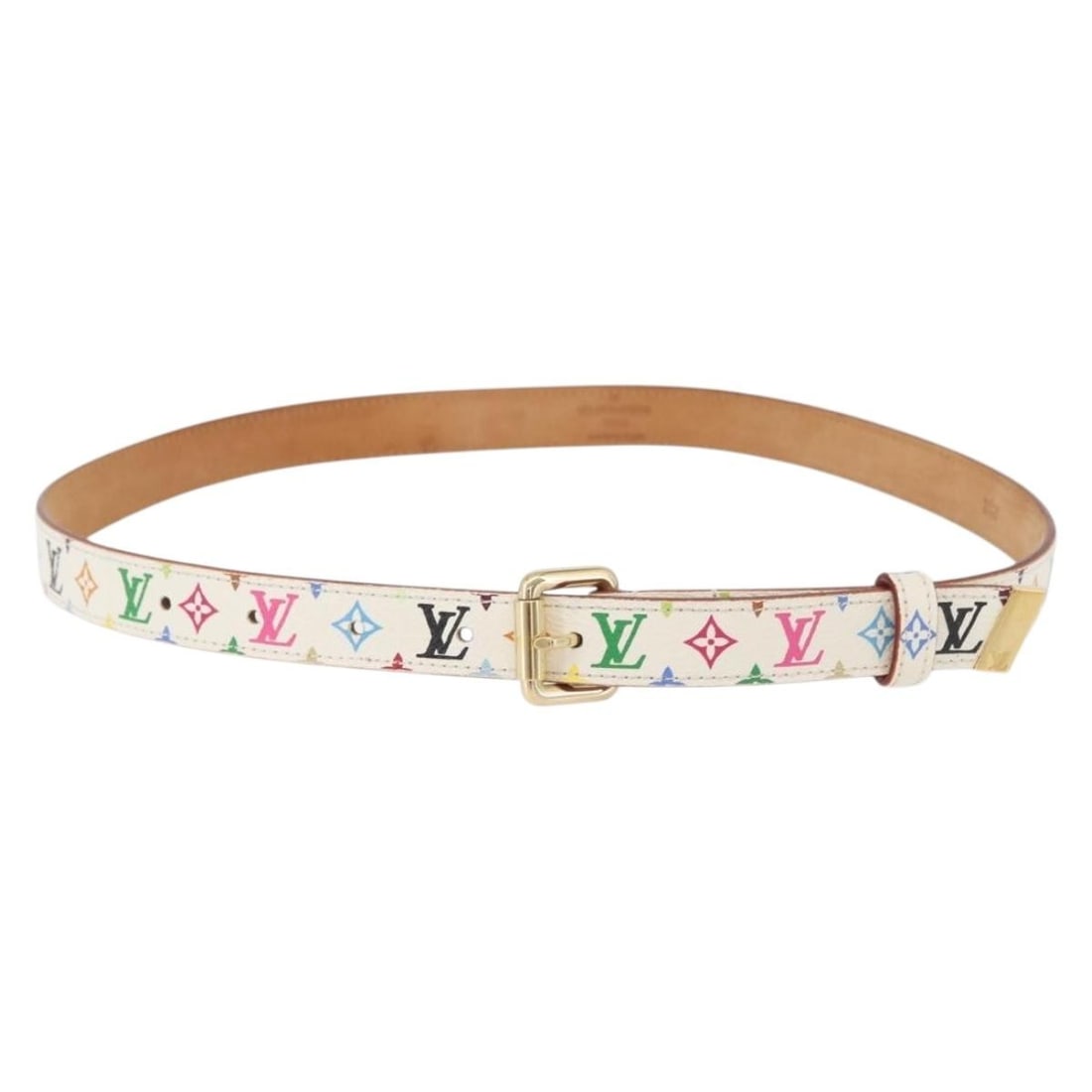 Louis Vuitton Monogram Multicolor White Women Belt Spain: Louis Vuitton Monogram Multicolor White Women Belt Spain This Louis Vuitton Multicolor Ceinture Belt is crafted from white Monogram Multicolor Canvas and designed for women. Made in Spain, it features