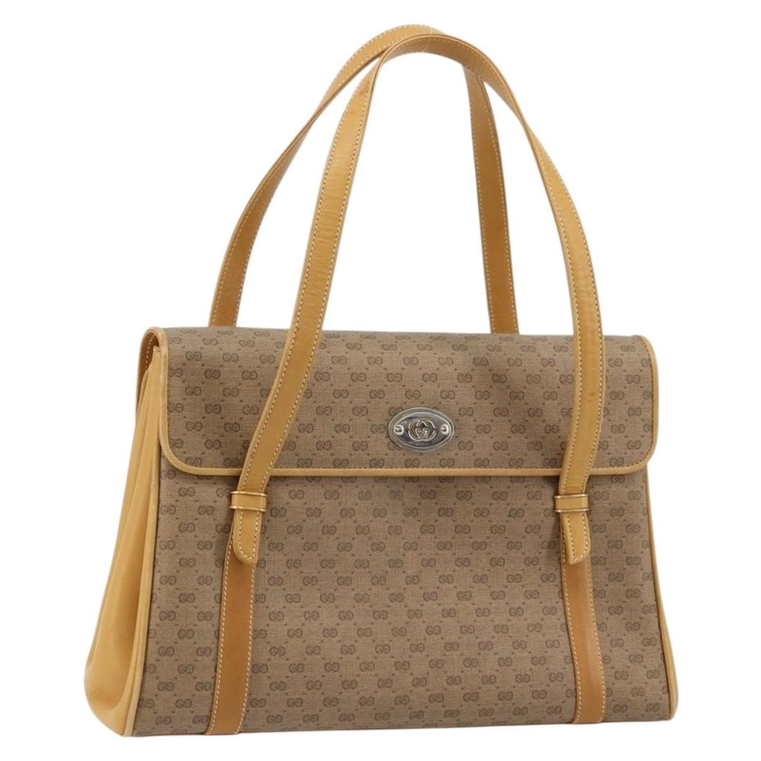 Gucci Micro GG Supreme beige gold PVC leather handbag 000 46 4857: Gucci Micro GG Supreme beige gold PVC leather handbag 000 46 4857 This Gucci Micro GG Supreme hand bag features a beige and gold color scheme and is crafted from PVC leather with micro small GG canvas