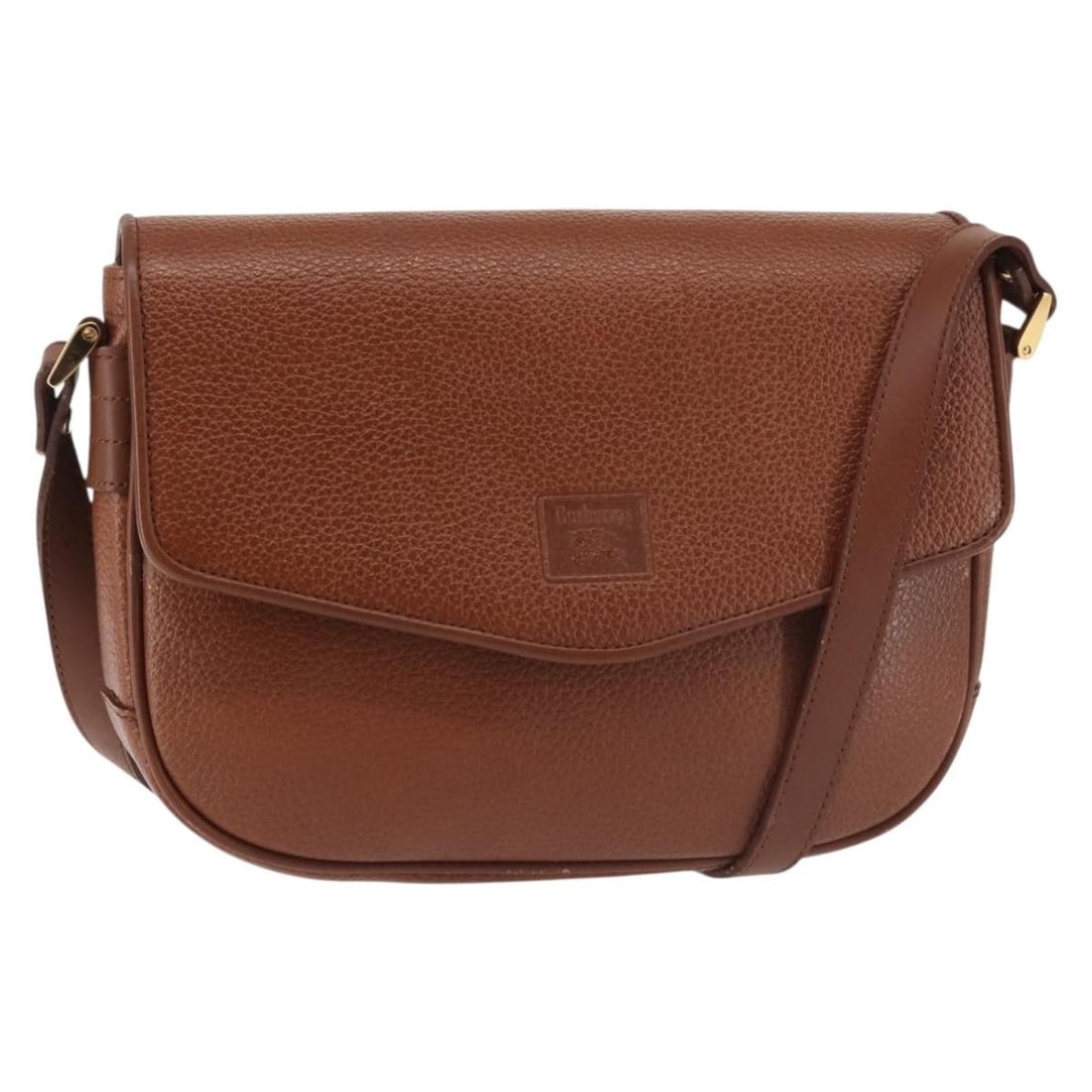 Burberrys Brown Gold Leather Shoulder Bag with Adjustable Strap: Burberrys Brown Gold Leather Shoulder Bag with Adjustable Strap This Burberrys shoulder bag is a stylish accessory crafted from high-quality leather in a sophisticated brown and gold color combination