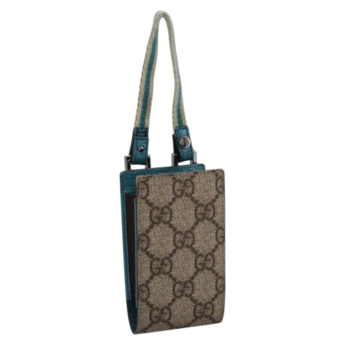 GG Supreme Beige PVC Leather Women's Pouch by Gucci 125848: GG Supreme Beige PVC Leather Women's Pouch by Gucci 125848 This GUCCI GG Supreme pouch is crafted from beige PVC leather and GG canvas, designed for women. The pouch features a compact size and is mad