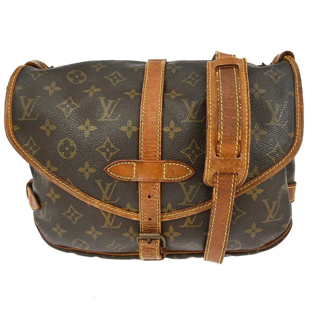 Louis Vuitton Saumur 30 Monogram Canvas Shoulder Messenger Bag M42256: Louis Vuitton Saumur 30 Monogram Canvas Shoulder Messenger Bag M42256 This Louis Vuitton Saumur 30 messenger bag features the iconic monogram canvas leather exterior in brown with matching brown linin
