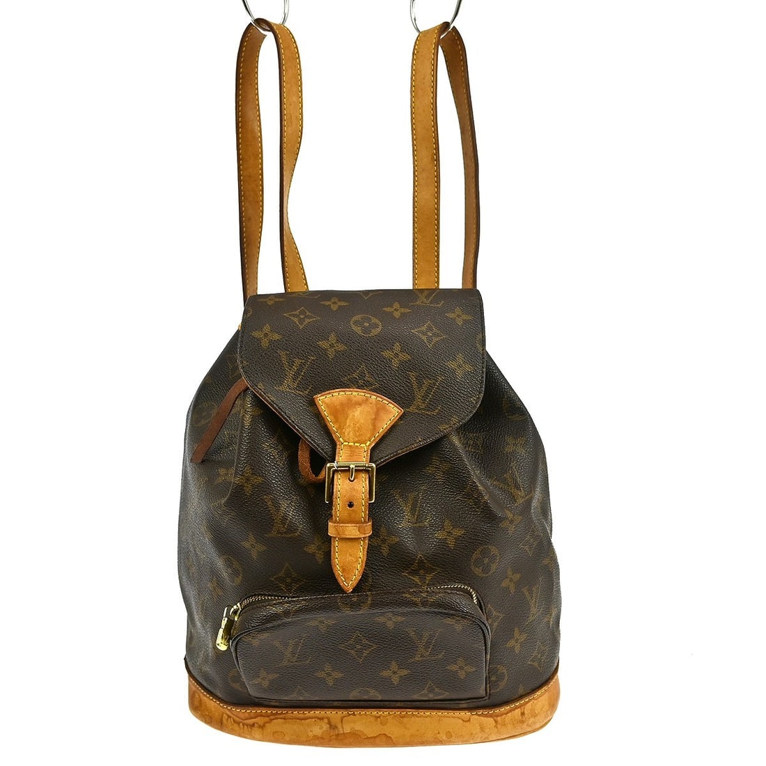 Louis Vuitton Montsouris MM Monogram Canvas Medium Vintage Backpack: Louis Vuitton Montsouris MM Monogram Canvas Medium Vintage Backpack This Louis Vuitton Montsouris MM backpack features the iconic monogram canvas leather with a classic brown exterior and beige should