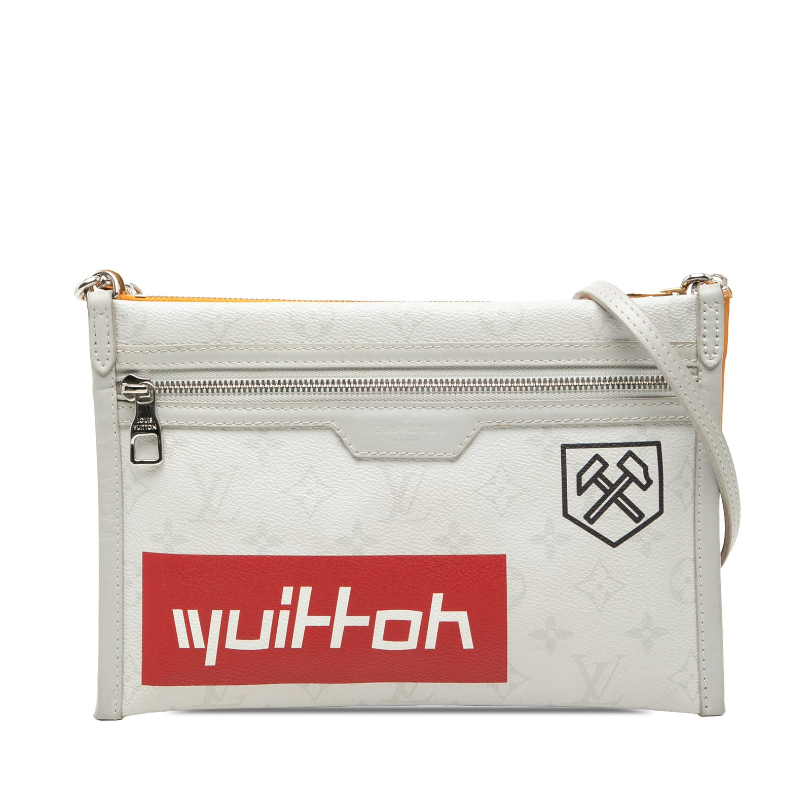 Louis Vuitton Monogram Antartica Gray Canvas Crossbody Messenger Bag: Louis Vuitton Monogram Antartica Gray Canvas Crossbody Messenger Bag This Louis Vuitton Monogram Antartica Double Flat Messenger is a crossbody bag crafted from monogram canvas with leather trim. It f