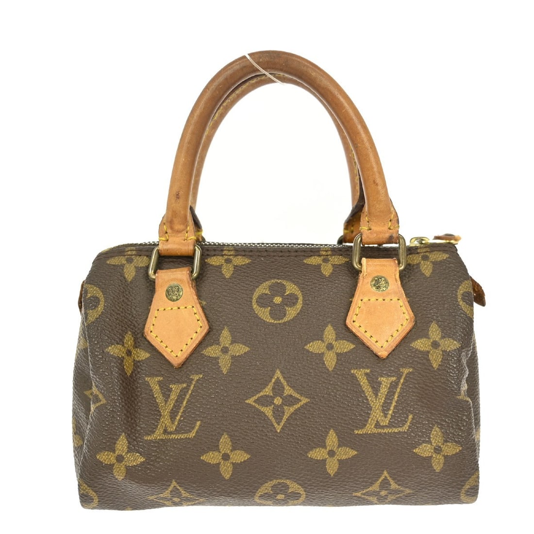 Louis Vuitton Mini Speedy Monogram Canvas Handbag M41534: Louis Vuitton Mini Speedy Monogram Canvas Handbag M41534 This Louis Vuitton Mini Speedy handbag features the iconic monogram canvas leather in brown. Designed in a compact mini size, it offers a zip c