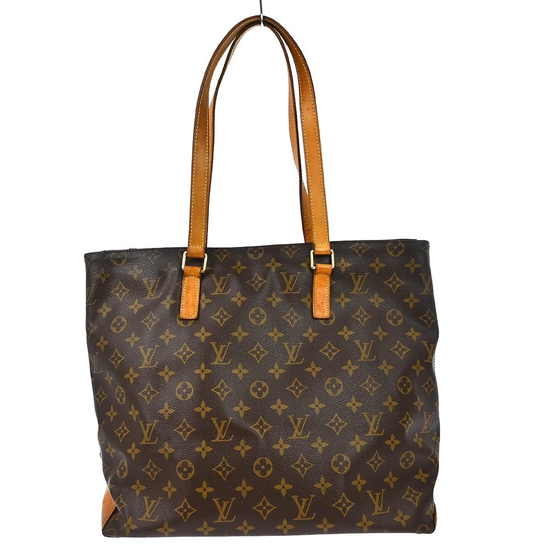 Louis Vuitton Cabas Mezzo Monogram Canvas Large Tote Bag Brown M51151: Louis Vuitton Cabas Mezzo Monogram Canvas Large Tote Bag Brown M51151 This Louis Vuitton Cabas Mezzo tote bag features the iconic monogram canvas with leather trim, double leather handles, and a zip c