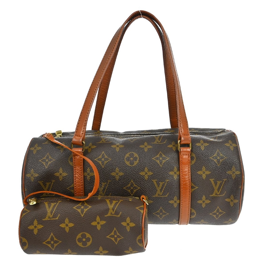 Louis Vuitton Papillon 30 Monogram Canvas Medium Brown Handbag: Louis Vuitton Papillon 30 Monogram Canvas Medium Brown Handbag This Louis Vuitton Papillon 30 handbag features the iconic Monogram canvas with brown leather double handles and a zip closure. Designed 