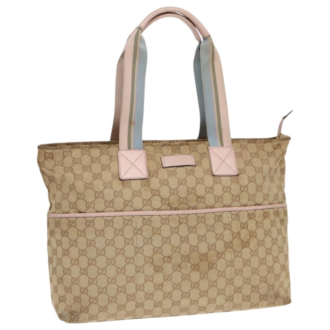 Beige GG Canvas Tote by Gucci Model 155524 Italy: Beige GG Canvas Tote by Gucci Model 155524 Italy This Gucci GG Canvas Tote Bag features a beige exterior crafted from signature GG canvas. Designed for women, the bag offers a spacious interior and is