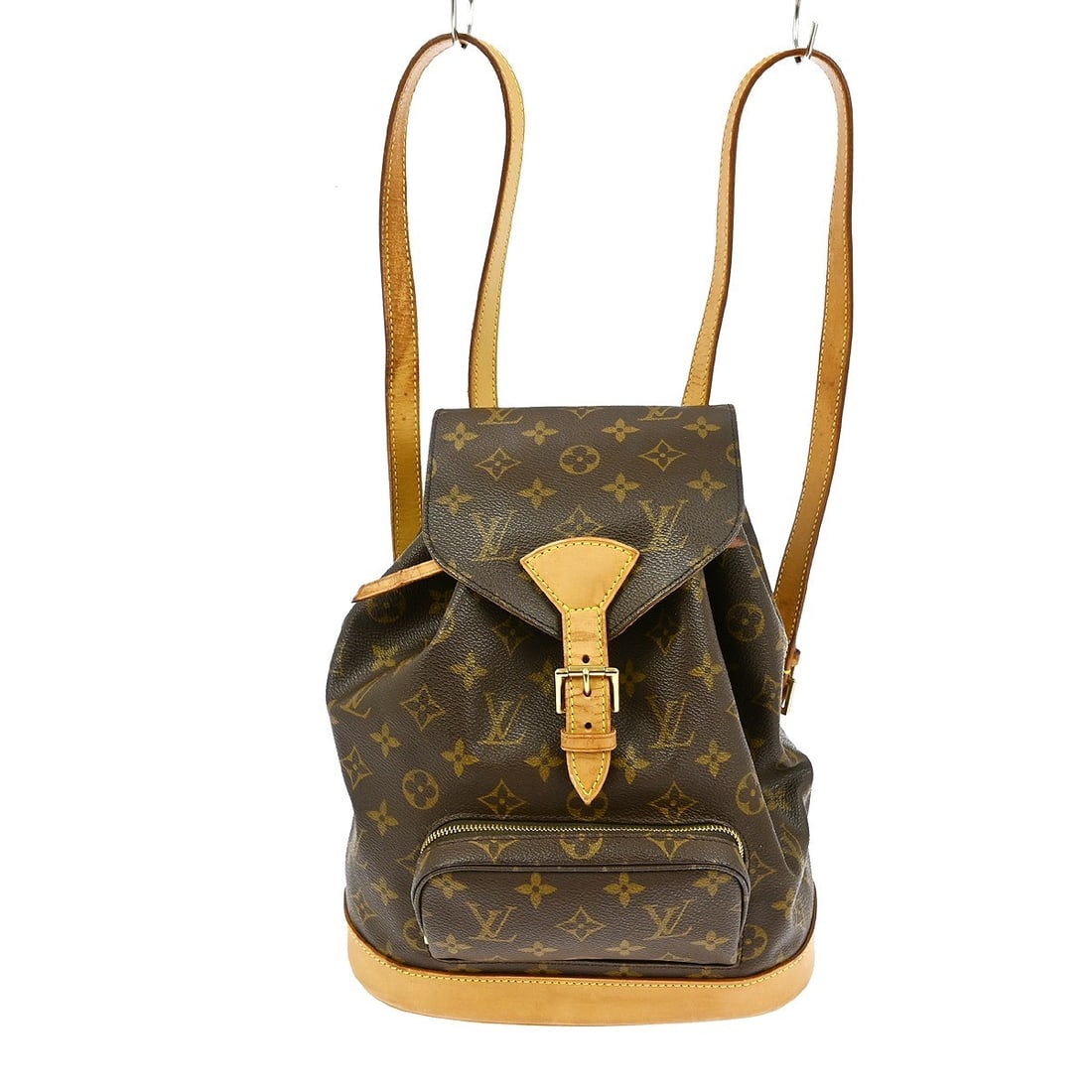 Louis Vuitton Montsouris MM Monogram Canvas Medium Backpack M51136: Louis Vuitton Montsouris MM Monogram Canvas Medium Backpack M51136 This Louis Vuitton Montsouris MM backpack features the iconic monogram canvas leather exterior with brown coloring and beige adjustab